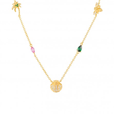 Collar Fun Shell & Stones Dorado II
