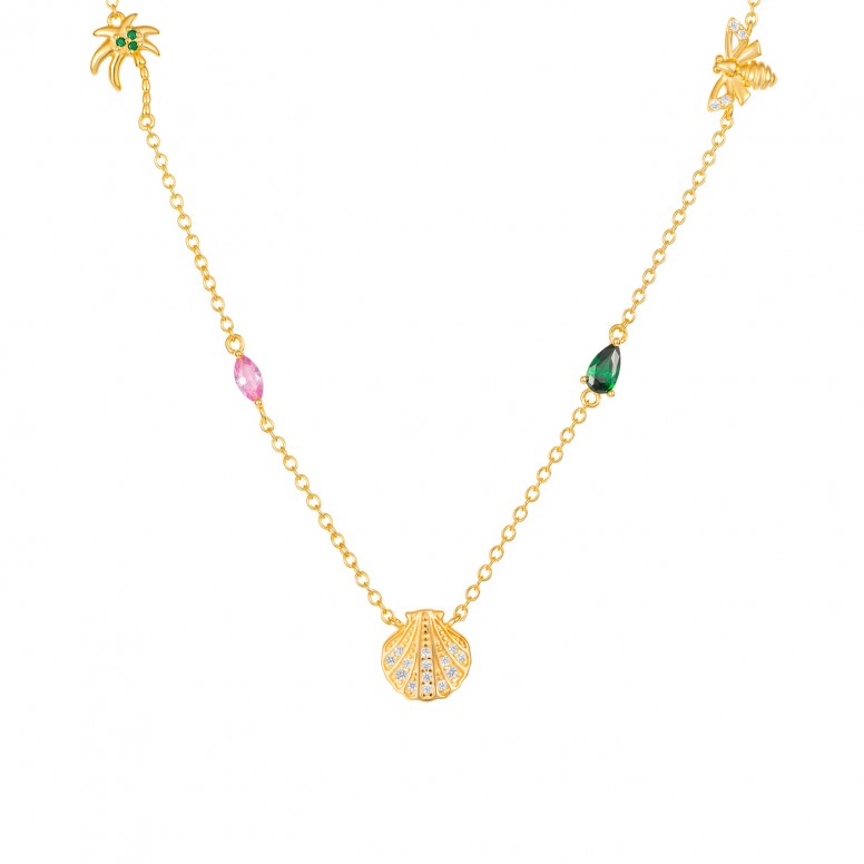 Collar Fun Shell & Stones Dorado II