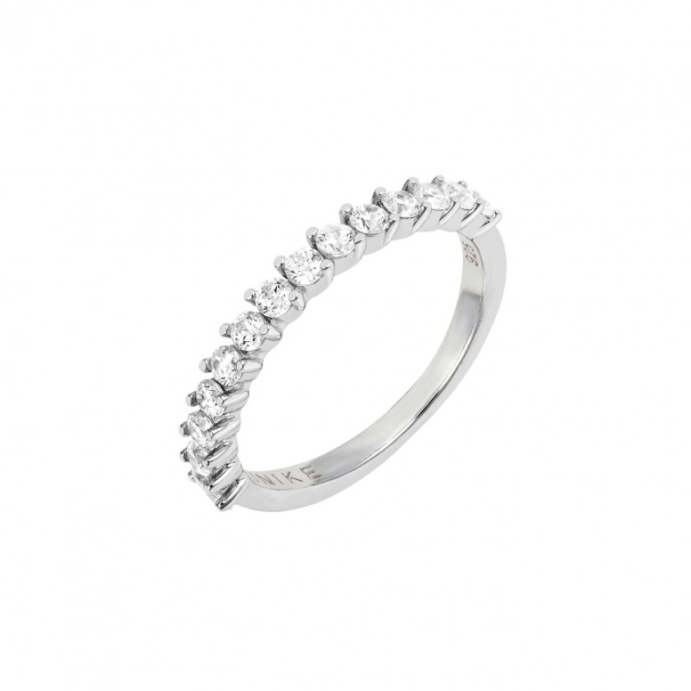 Anel 1/2 Memory Silver