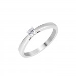 Solitaire Silver Ring