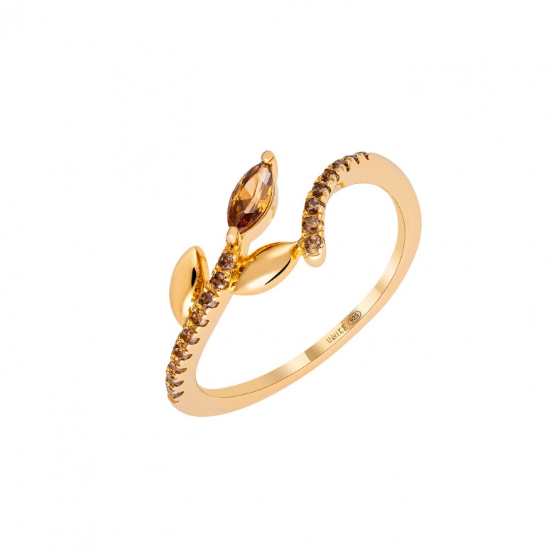 Golden Leaf Ring