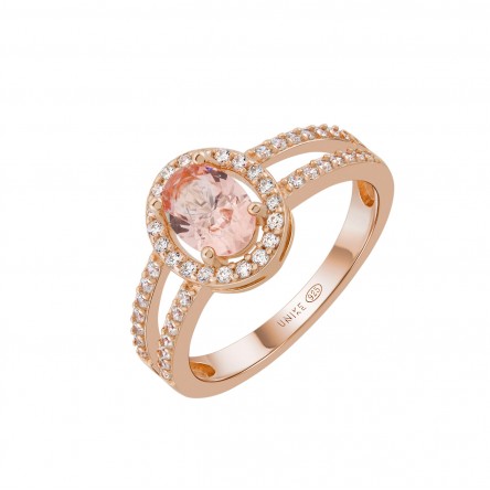 Anillo Oval Solitaire Pink