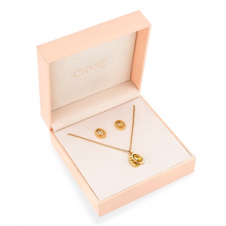 Conjunto Colar e Brincos Birthstone October - Health