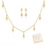 Conjunto Collar y Pendientes Sea Pearl Golden