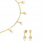 Conjunto Collar y Pendientes Sea Pearl Golden
