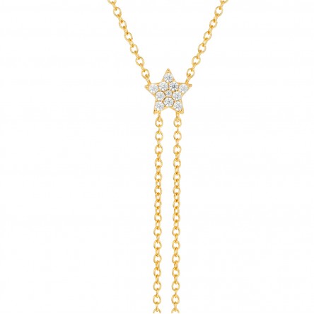 Colar 2 Stars & Pearls Golden
