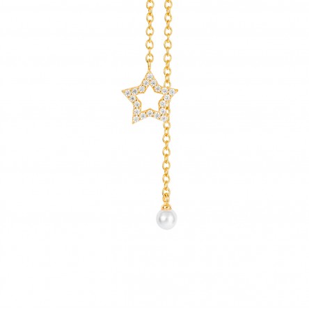 Colar 2 Stars & Pearls Golden