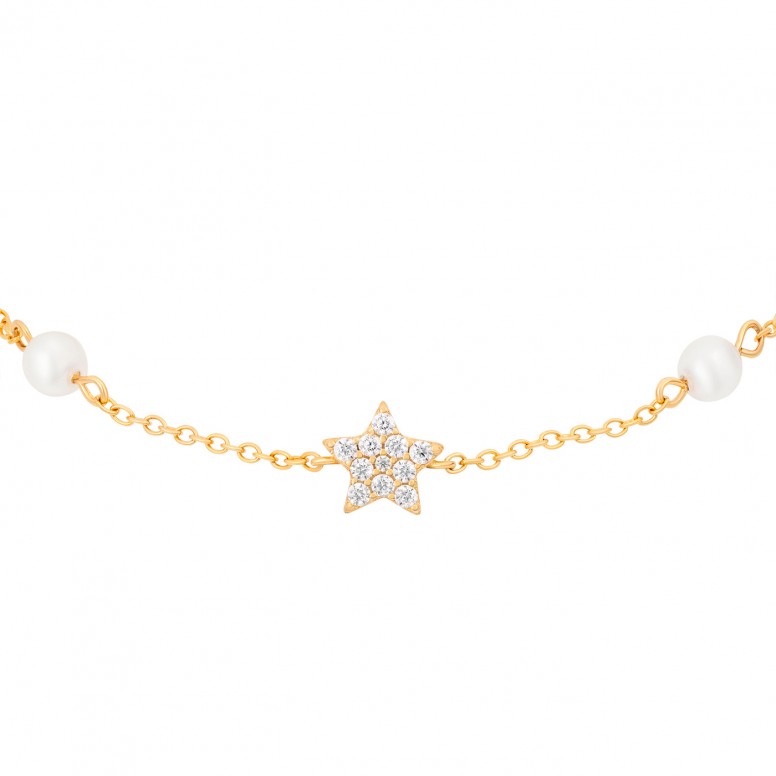 Pulsera Star & Pearls Golden