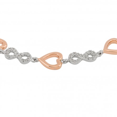 Love In Rose Hearts Bracelet