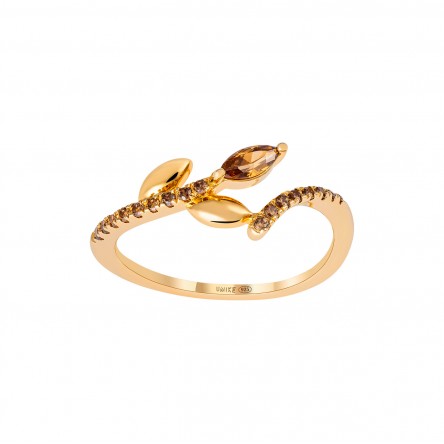 Golden Leaf Ring