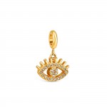 Charm Energy Crystal Eye Golden