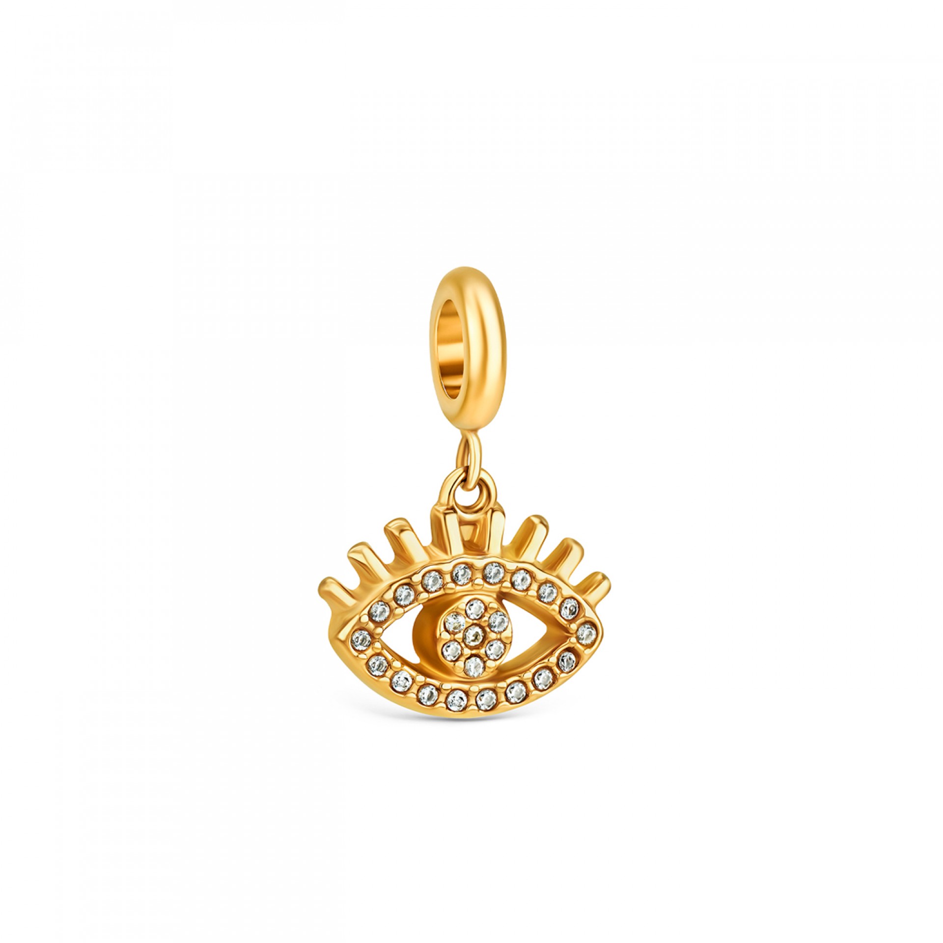 Charm Energy Crystal Eye Golden