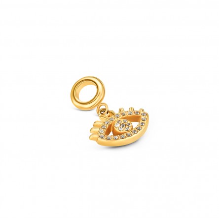 Charm Energy Crystal Eye Golden