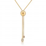 Elena Brilliance Long Golden Necklace