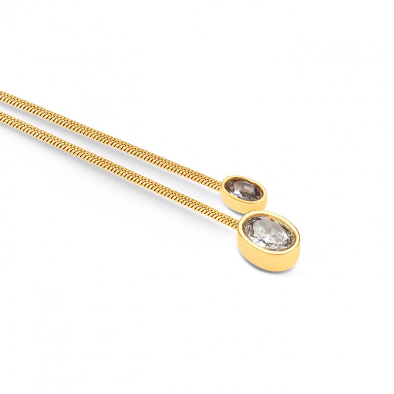Elena Brilliance Long Golden Necklace