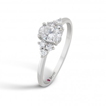 Ring Mary 18K Gold Topaz and Diamonds