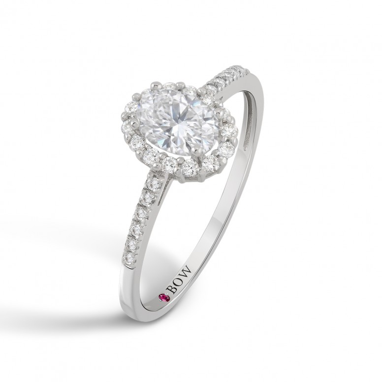 Anel Diana Ouro 18K Top�zio e Diamantes