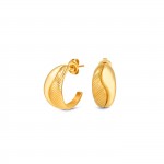 Pendientes Plissé Hoop Golden