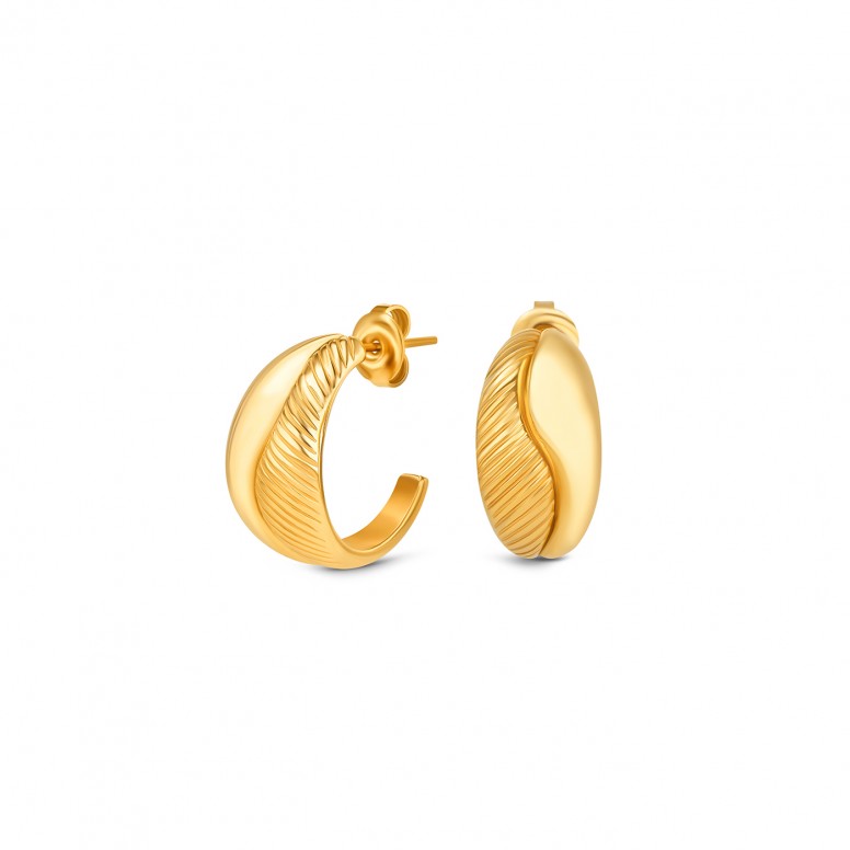 Pendientes Plissé Hoop Golden