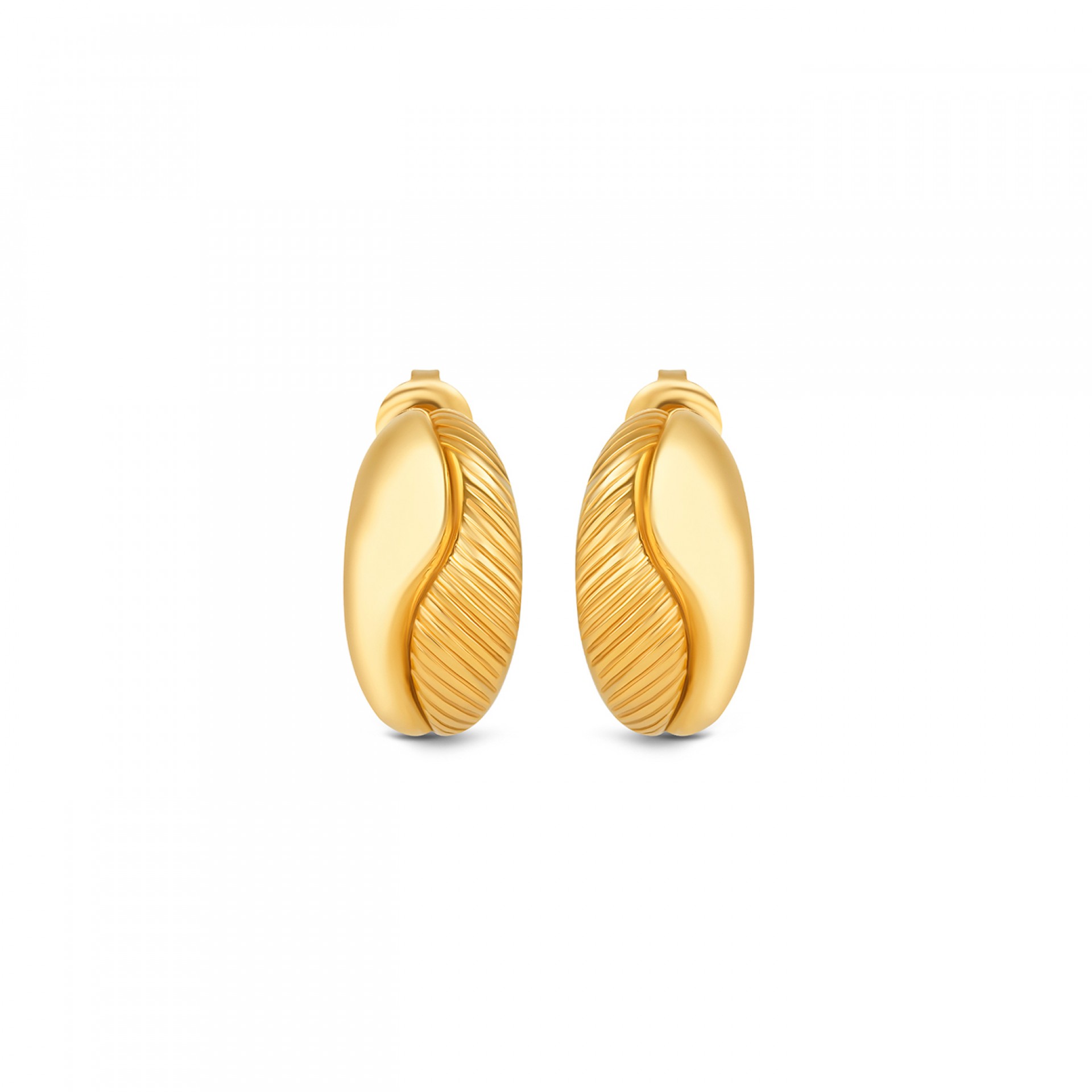 Pendientes Plissé Hoop Golden