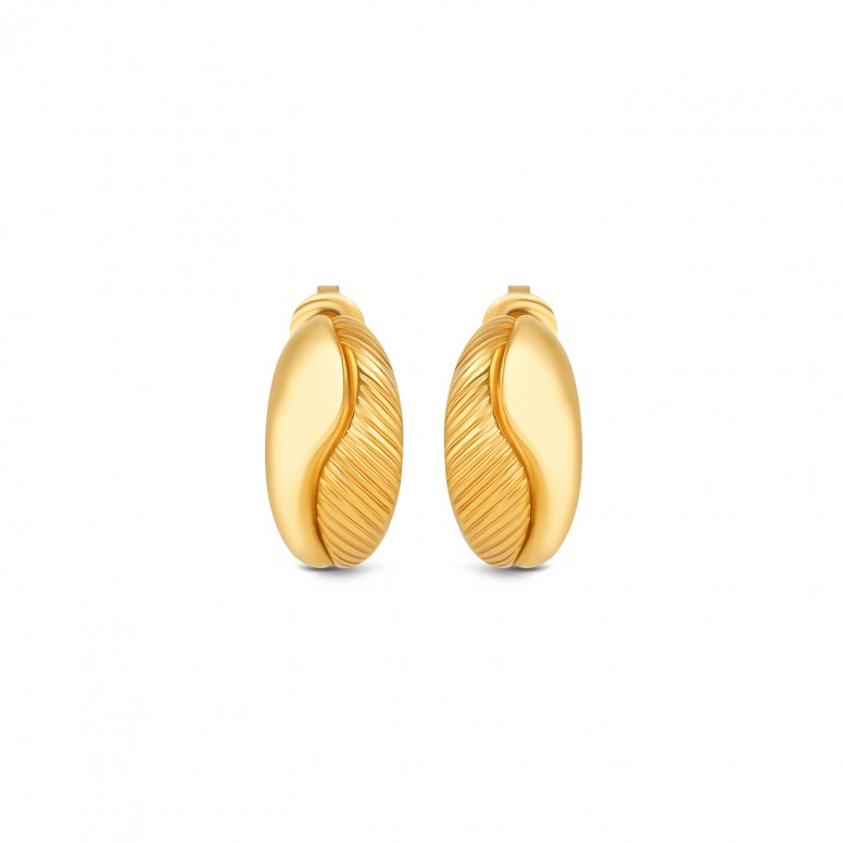 Pendientes Plissé Hoop Golden