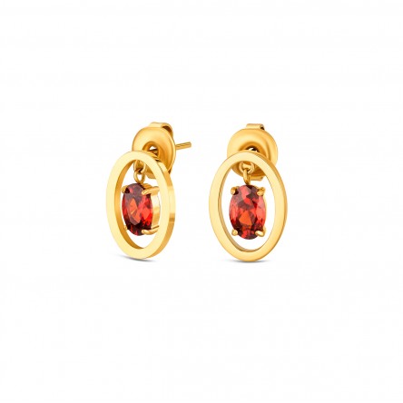 Conjunto Colar e Brincos Birthstone January - Protection