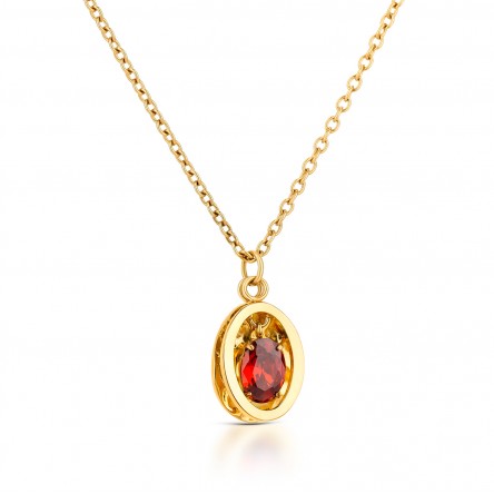 Conjunto Colar e Brincos Birthstone January - Protection