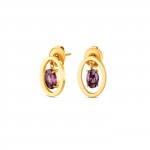Conjunto Colar e Brincos Birthstone February - Wisdom