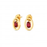 Conjunto Colar e Brincos Birthstone July - Passion