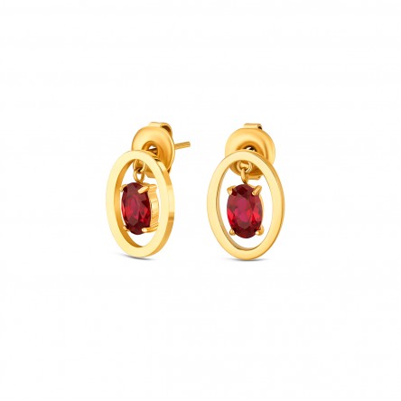 Conjunto Colar e Brincos Birthstone July - Passion