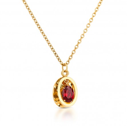 Conjunto Colar e Brincos Birthstone July - Passion