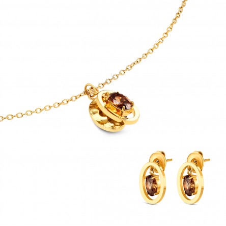 Conjunto Colar e Brincos Birthstone November - Success