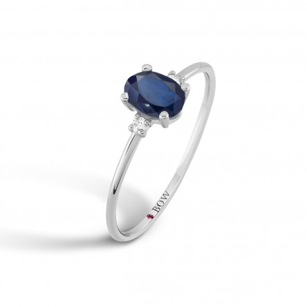 Ring Stella 18K Gold Sapphire and Diamonds
