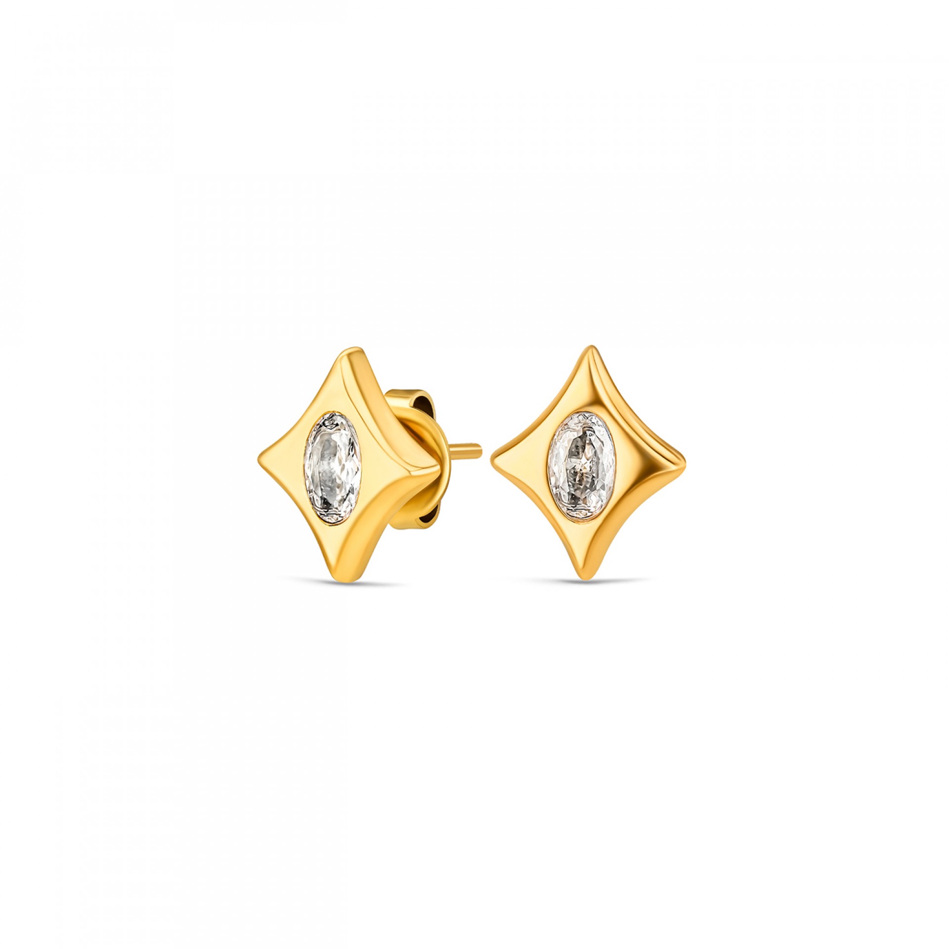 Elena Tiny Divine Golden Earrings