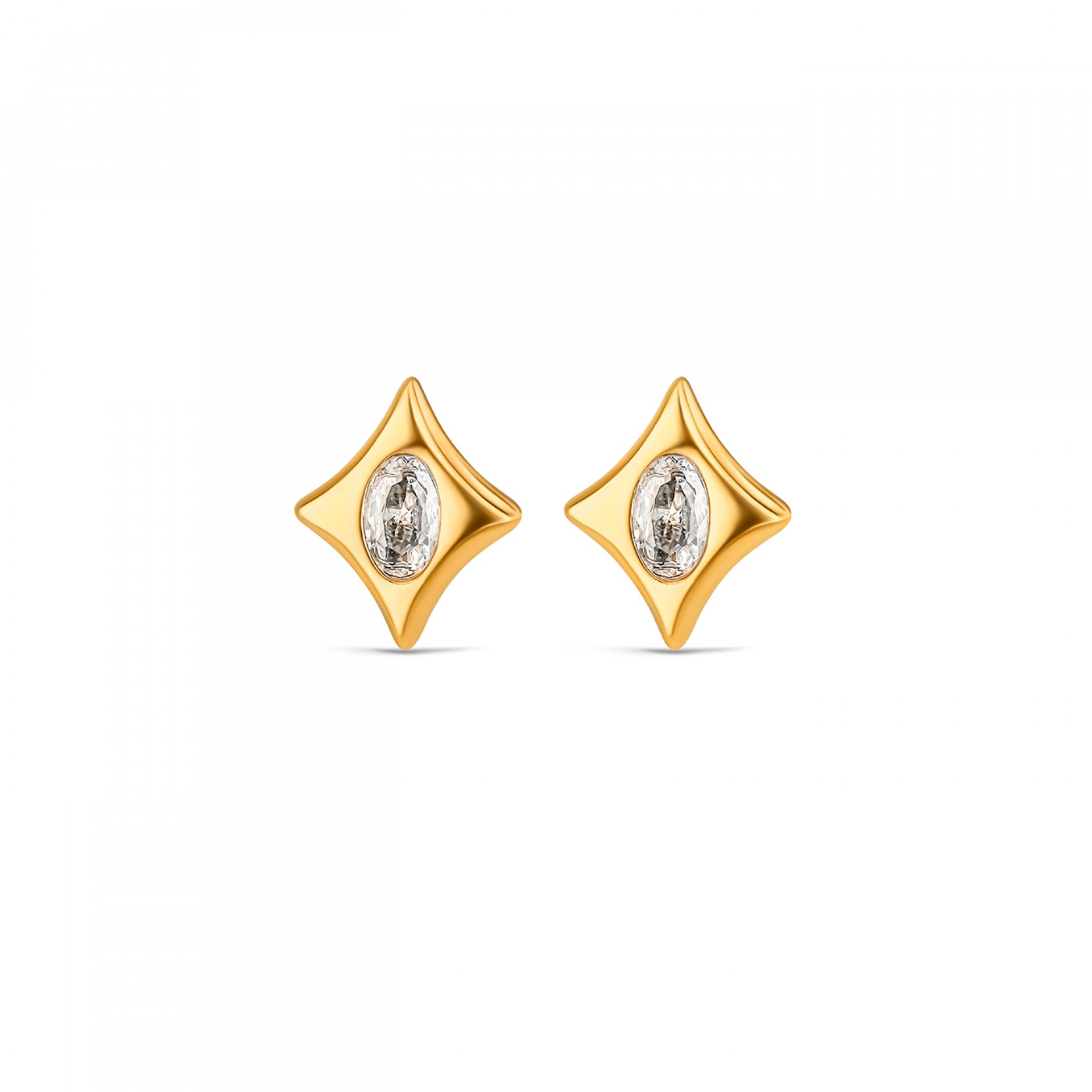 Elena Tiny Divine Golden Earrings