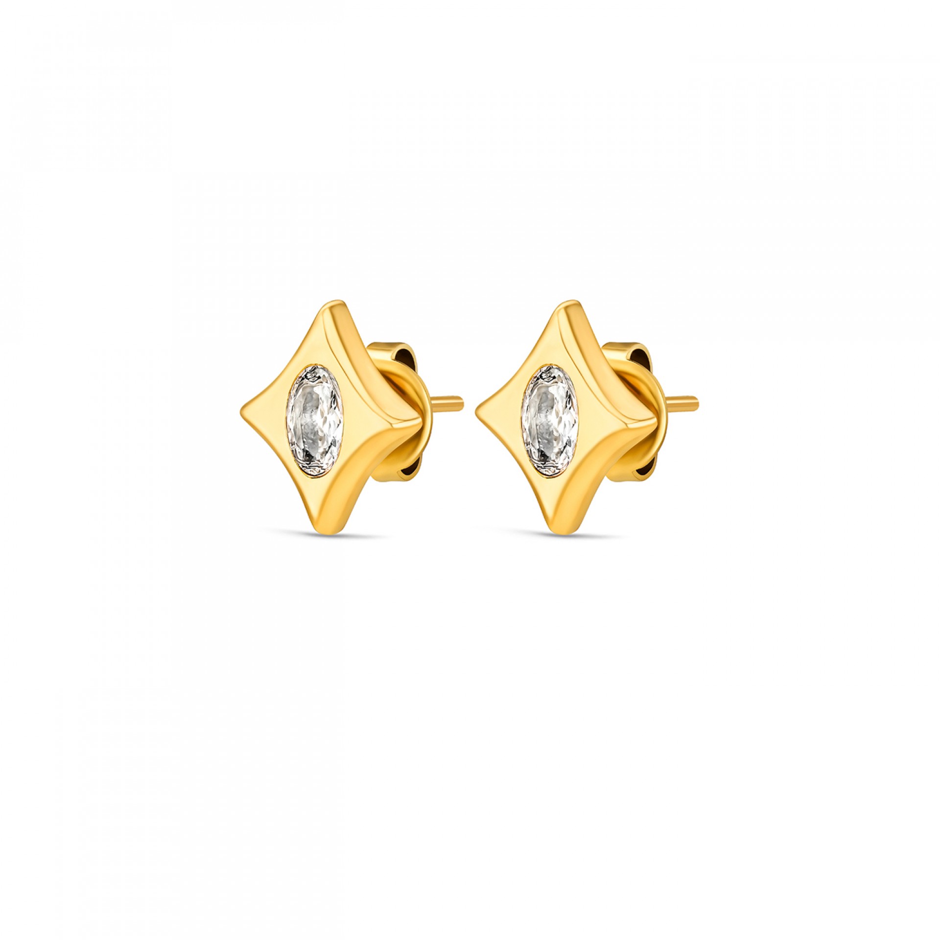 Elena Tiny Divine Golden Earrings