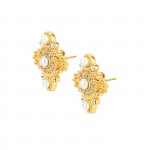 Ophelia Pearls Golden Necklace and Earrings Set