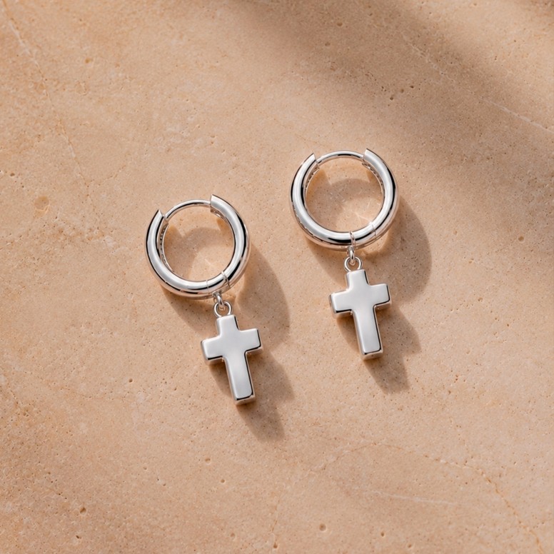 Aros Cross Plata Pendant