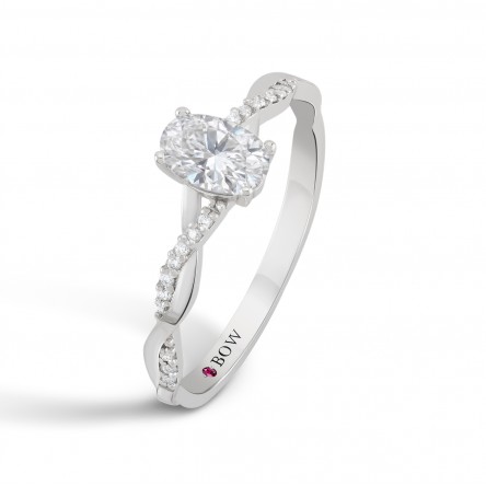 Anillo Madison Oro 18K Diamantes y Topazio