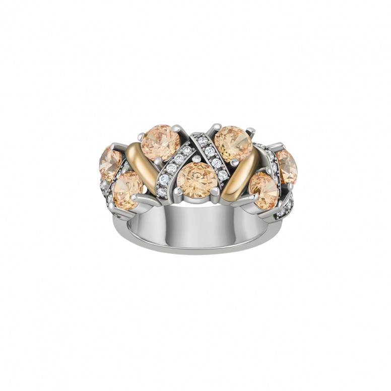 Jaipur V Champagne Ring