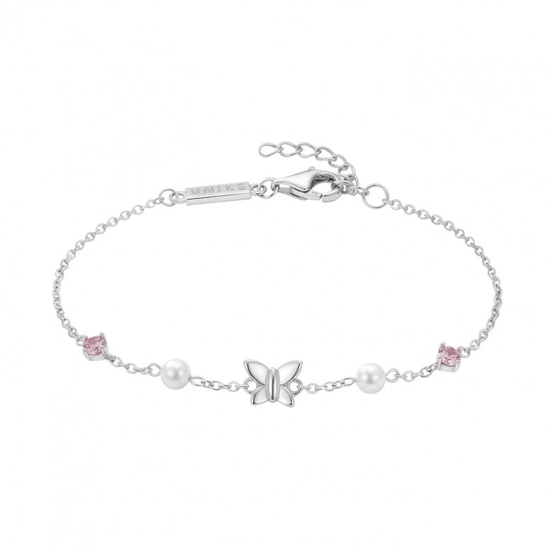 Pulsera Butterfly & Pearls Silver