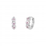 Aros Pink Flowers Silver