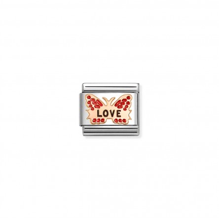 "Love" Butterfly Link Charm