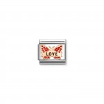 "Love" Butterfly Link Charm