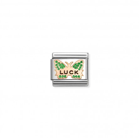 "Luck" Butterfly Link Charm