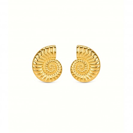 Pendientes Coral Pearl Dorado