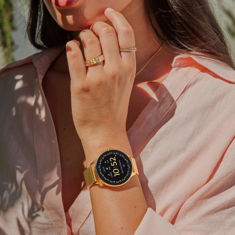Rel�gio Smartwatch Slim Gold Mesh