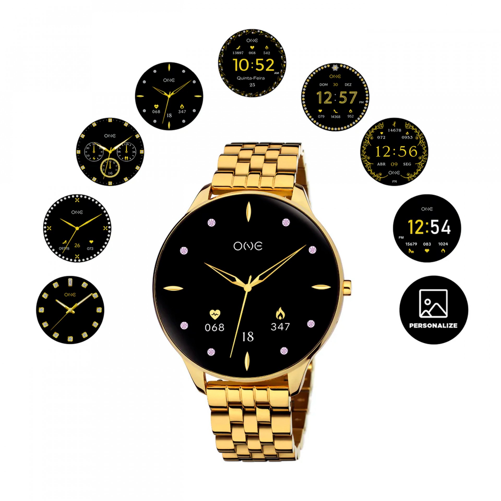 Reloj Smartwatch Slim Gold Links