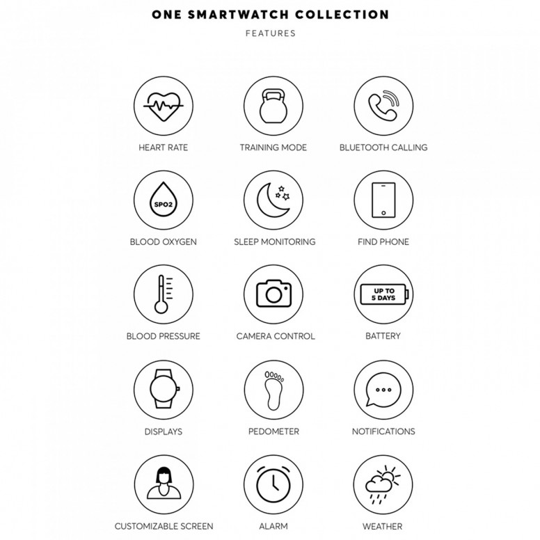 Reloj Smartwatch Slim Gold Links