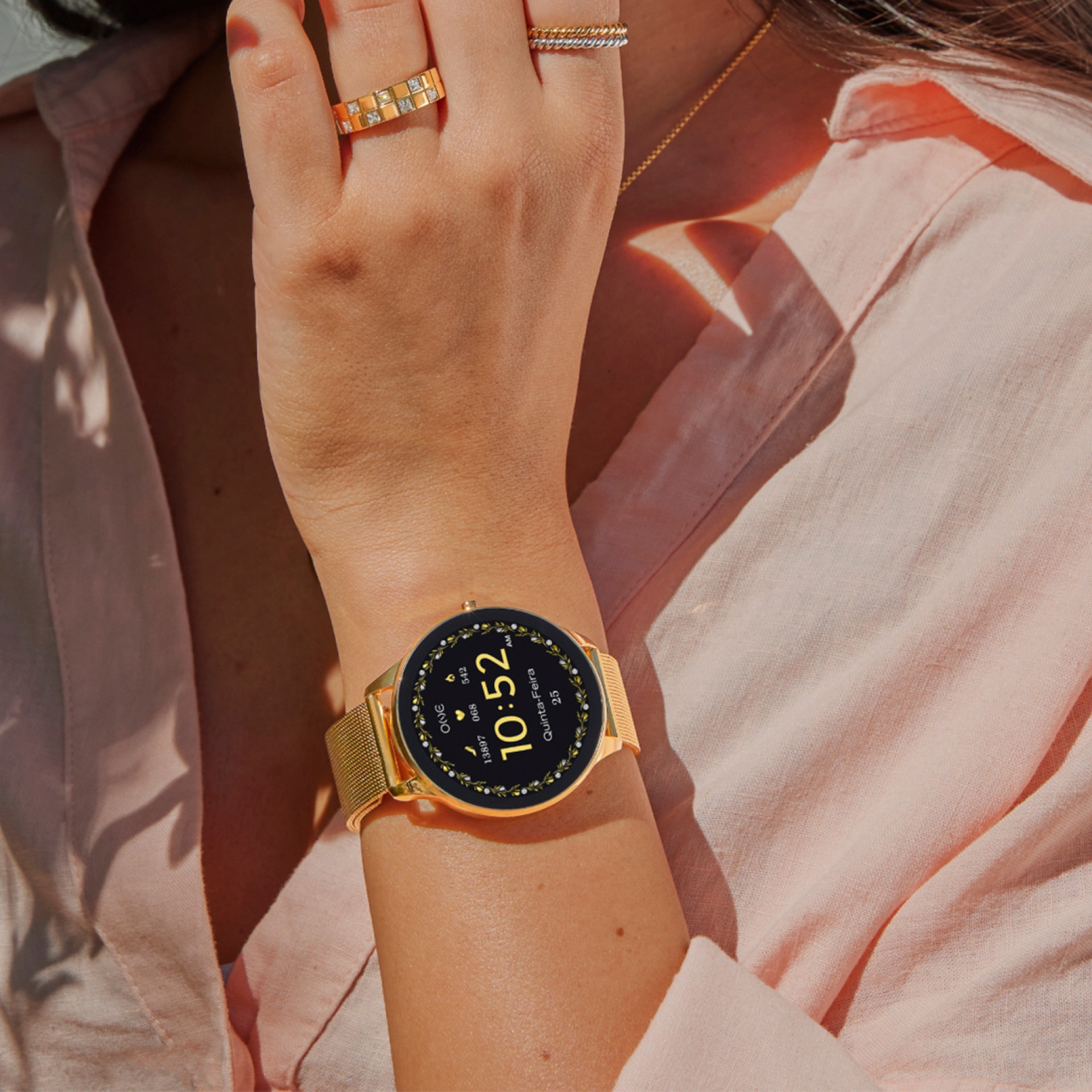 Reloj Smartwatch Slim Gold Links